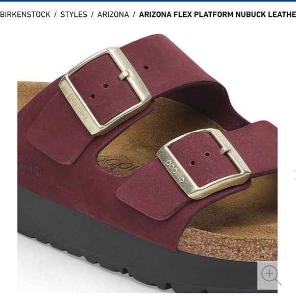 Papillio Arizona PAP Flex Platform Birkenstock Sandals - Zinfandel, 40, NEW! - Picture 7 of 9